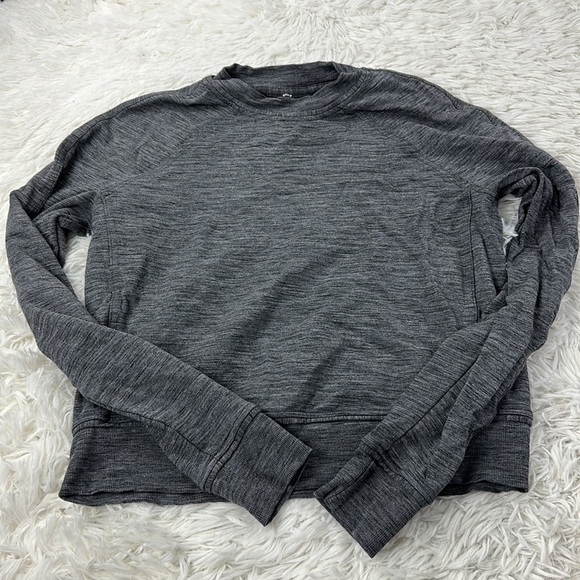 Lululemon Close Comfort Crewneck Heathered Core Dark Grey - Picture 1 of 5